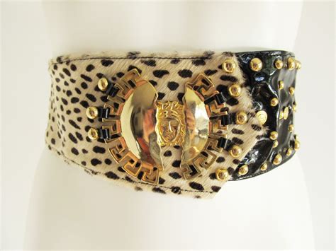 vintage versace belt women's|black and gold Versace belt.